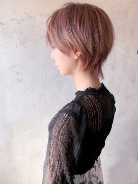 フィルドール(fild'or) 【オススメショート】マッシュウルフ×まろやかピンクベージュ