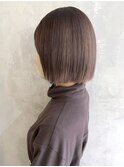 グレージュボブ_アースカラーくびれヘアツートンカラー_ba363271