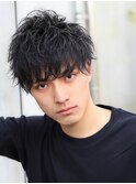 王道マッシュショート無造作スタイル