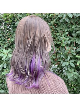 ネオヘアー 曳舟店(NEO Hair) インナーカラーイヤリングカラーダブルカラーパープルカラー曳舟