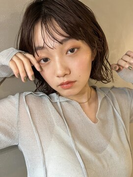 パーク(PARK) 【PARK】ラベンダーブラウン×ニュアンスくびれボブ