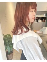 ソラス 緑地公園店(SOLAS) オレンジベージュｘ切りっぱなしヘア