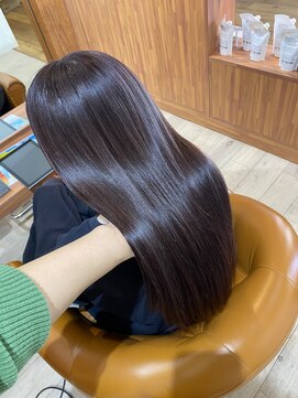ソワン ドゥ ブレス エルネ 立花店(soin de brace elne) 美髪、ブリーチなしピンクブラウン