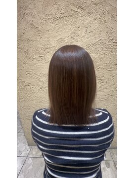 ヘアースタジアム ボブ 寝屋川公園駅店(Hair Stadium BOB) サラ艶ハイライトオンカラーブラウンピンク