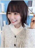 #ボブスタイル#切りっぱなしボブ#ゆるふわ