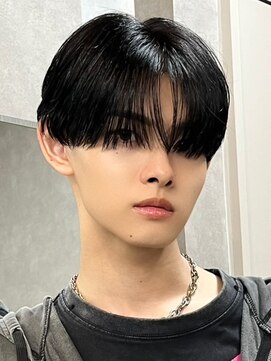 エルマーク 心斎橋(L-MARK) シースルーマッシュナチュラルマッシュメンズ韓国ツーブロック