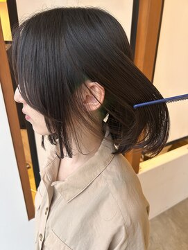 サラビューティーサイト 志免店(SARA Beauty Sight) 【志免】刈り上げインナーカラー/グリーン☆山之内