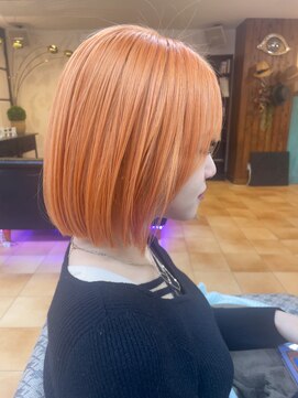 ヘアー デザイナーズ クルー ドルフィン(HAIR DESIGNERS CREW dolphin) ダブルカラー　シャーベットオレンジブロンド