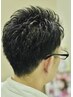 【白髪を活かす】メンズカット＋白髪ぼかし＋シェービング<理容室>