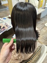 リタッチ矯正でダメージを最小限に☆【宮崎市/ショートヘア/髪質改善/縮毛矯正/酸性ストレート/宮崎駅】