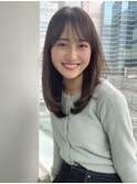大人ミディレイヤー×ワンカール*レイヤーカット*セミロングヘア