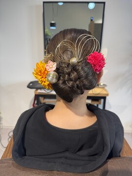 グッドライフヘアー(GOOD LIFE hair) 『成人式前撮り×リボン風シニヨン』