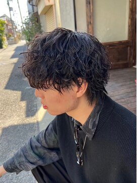 シリー 浦添店(SILLY) 沖縄メンズ波巻きパーマウルフ