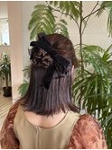 【 大人可愛いカチモリヘア 】ハーフアップスタイル 八戸