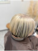 ボブ、抜きっぱなしブリーチ
