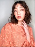 前髪パーマ切りっぱなし抜け感ウェットヘアp1上尾20代30代40代