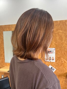 リシェア(re.share) くびれボブ/白髪ぼかしハイライト/30代ヘア