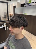 波巻き パーマ マッシュ ツーブロック