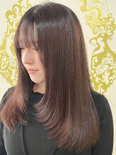 ラグヘアーワークス(LAG HAIR WORKS) ツヤ感バーガンディブラウン × モテレイヤースタイル♪