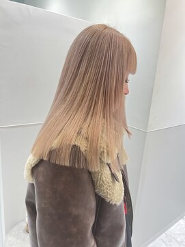 【名古屋/栄】レイヤーカット/ブリーチ/ミルクティーベージュ