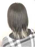 大人ガーリー似合わせカットダークアッシュインナーカラー