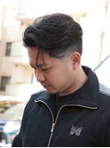 MEN'S/毛流れパーマ×テーパーフェード/ビジネスヘア