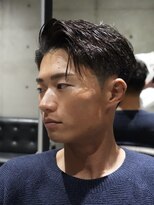 メッツ 原宿(METS) MEN'S/かき上げサイドパート×テーパーフェード/ビジネスヘア