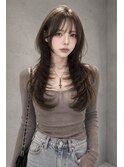 大人可愛いを叶える韓国風ロングレイヤー