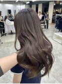 透明感カラー 赤み消しカラー くすみグレージュ