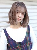 [Ravo]長めボブのベージュ系グラデーションカラー