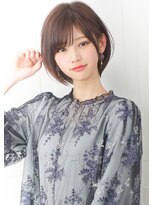 ルエ(rue)&nbsp;大人可愛い20代30代40代黒髪前下がりショートボブ丸みショート◎