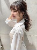 あざと毛でおしゃれ可愛いこなれポニーミディ 担当大山