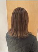 20代30代大人かっこいいハイライト×外はねボブ