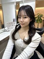 ヴィオットバイサロン(Viot by Salon)&nbsp;前髪あり韓国美髪エアリーロングピンクブラウン切りっぱなしボブ