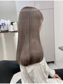 5978ブリーチなしダブルカラーミルクティーアッシュストレート