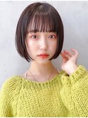 20代30代40代大人ナチュラルショートボブ前髪あり丸みショート