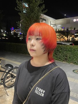 エヌプラス(N+) エンドカラー オレンジ×レッド×ブラック