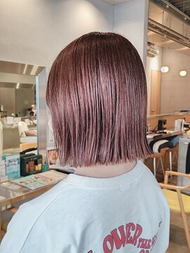 オーガニック リブ 川越(organic+live) 大人可愛い丸みボブピンクラベンダーベージュベビーピンク