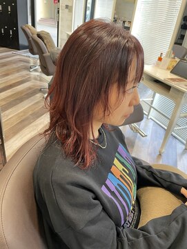 アンジェロ カリノ(Angelo Carino) 【くびれヘア】フェイスレイヤー＿ブリーチ無しチェリーピンク☆