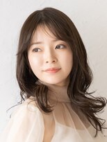 ツネ(TSUNE+)&nbsp;エレガントウェーブミディアム×似合わせミルクティーカラー