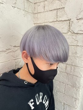 アジールヘア 所沢プロペ通り店(agir hair) ホワイトシルバー韓国マッシュ似合わせカットブリーチ所沢韓国