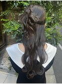 ハーフアップ