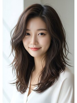 ニューカマー バイ ヘッドライト シブヤ(NEW COMER by HEADLIGHT shibuya) 【韓国風ハイレイヤーロング】ハッシュカット