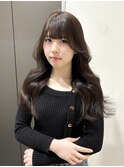 ラベンダーブラウン　透明感　顔周り