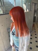 ヲタク(wotaku.)&nbsp;オレンジカラーオレンジベージュ暖色カラーダブルカラーブリーチ