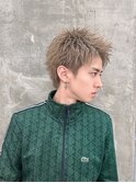 ホワイトメッシュ/ツイスト/ツイスパ/パーマ/メンズ/眉毛