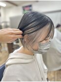 ミルクティーベージュダブルカラーインナーカラーケアブリーチ