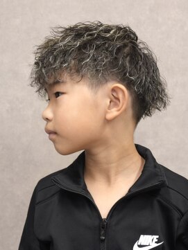 スター(STAR) キッズ無造作スパイラル × ホワイトメッシュ