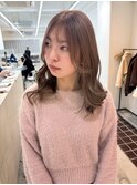 ミルクティーベージュ/ブリーチカラー/ケアブリーチ/ブリーチ2回