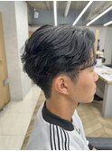 短髪パーマフェザーショート×地毛風ブラック